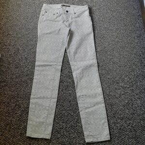 DONATING SOON White Patterned Jeans
